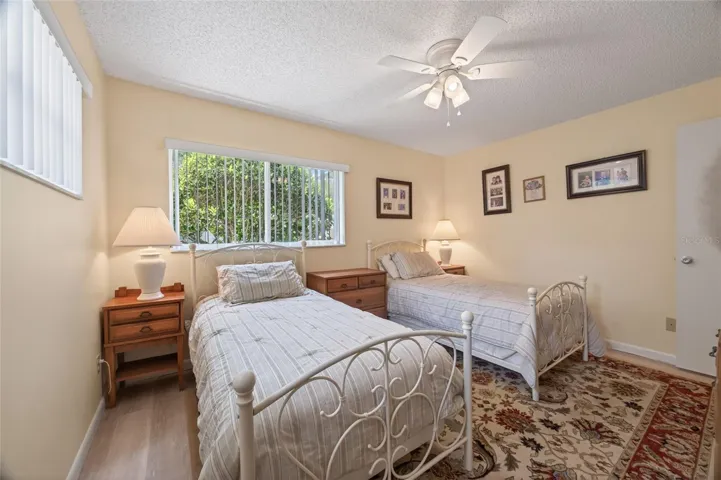 Second bedroom is large enough for a king size bed.