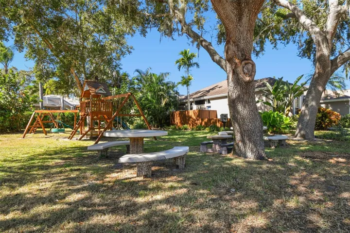 Children will love the playground...the perfect stop on a walk through the neighborhood!