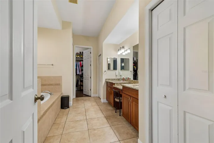 From bedroom door to the generous walk-in closet.