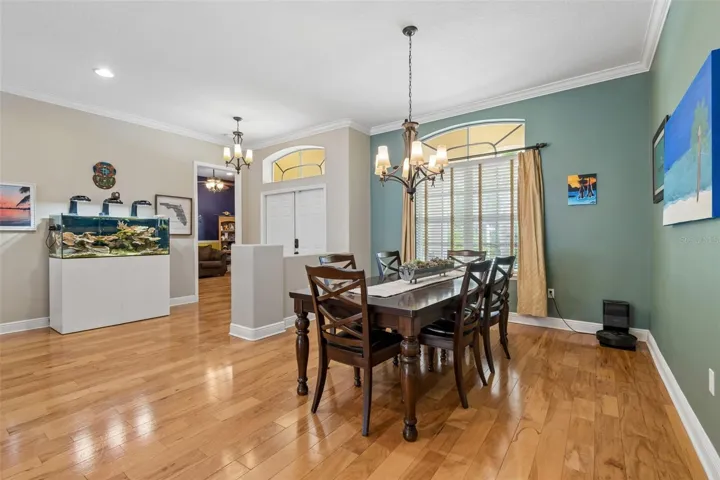 Plenty of room for formal dining...a peek-a-boo view into the 4th bedroom, currently used as a media room!