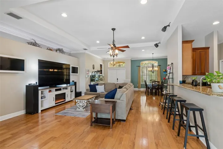 This home has an open floor plan...plenty of space for spreading out.