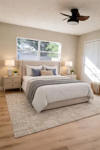 virtually staged master room