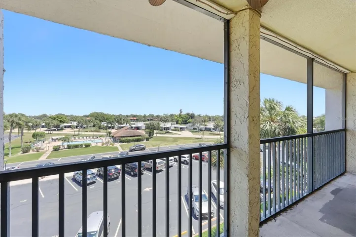 Balcony overlooking the community pool