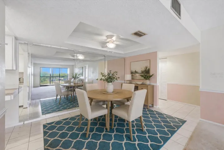 “virtually staged”  Dinning Room