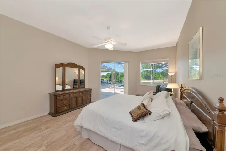 Primary suite 13.5' x 20' & direct access to pool.