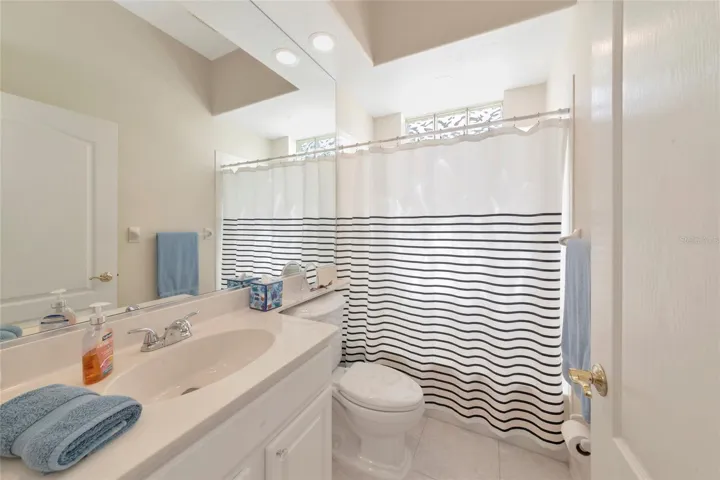 Guest bath #2 between bedrooms 2 & 3.