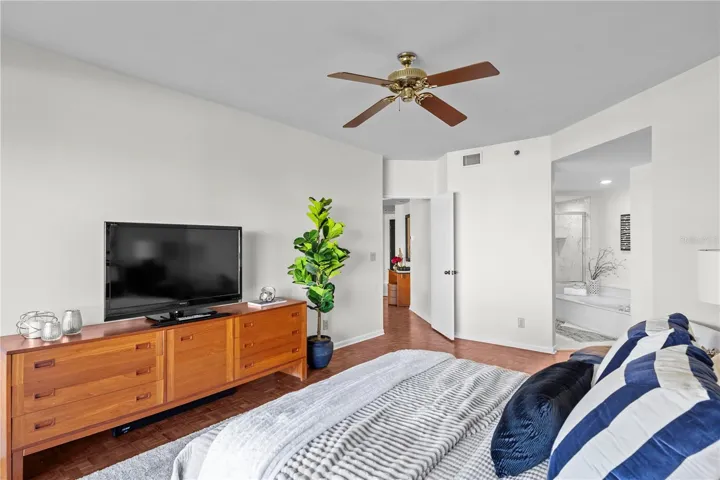 Generously sized primary bedroom