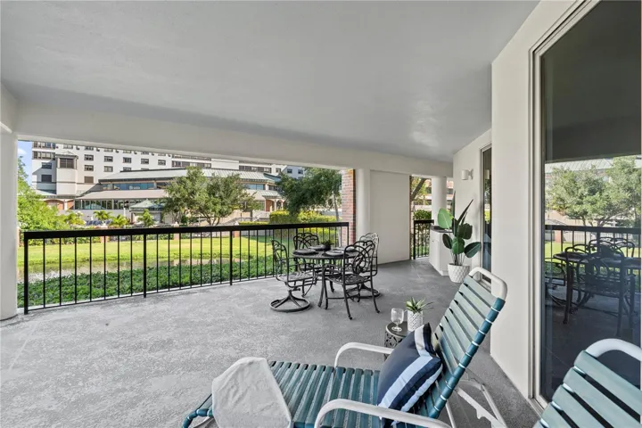 Large covered balcony