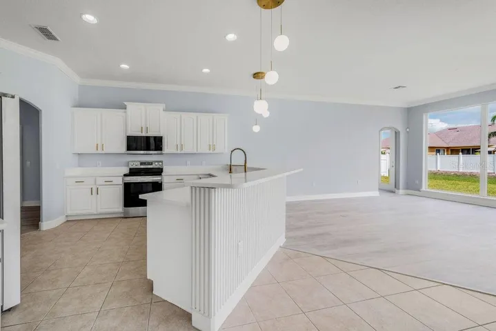 opened concept kitchen