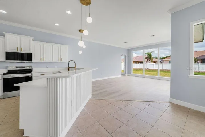 opened concept kitchen