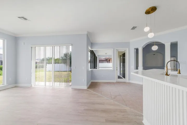 opened concept kitchen