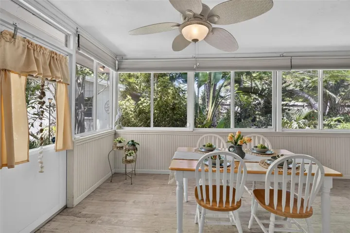 Enclosed Florida room.