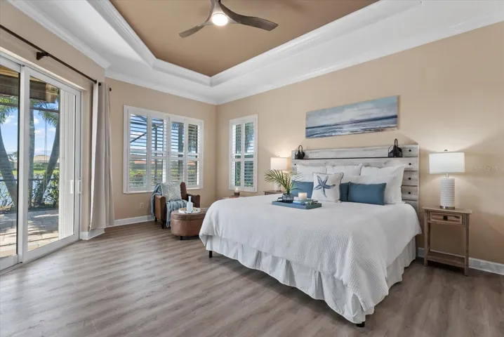 Primary Bedroom with sliders to the lanai