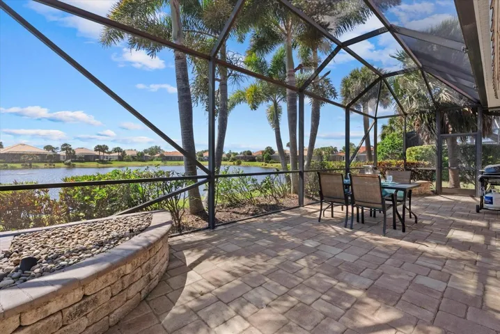 Large extended lanai with water view