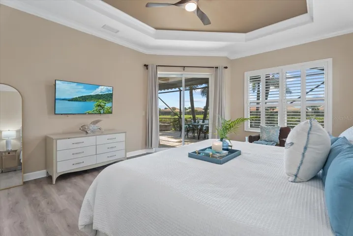 Primary Bedroom with sliders to the lanai