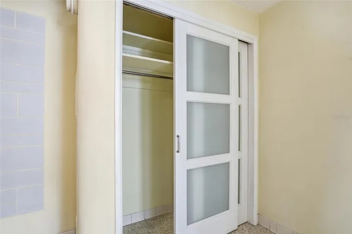 Spacious closet space.