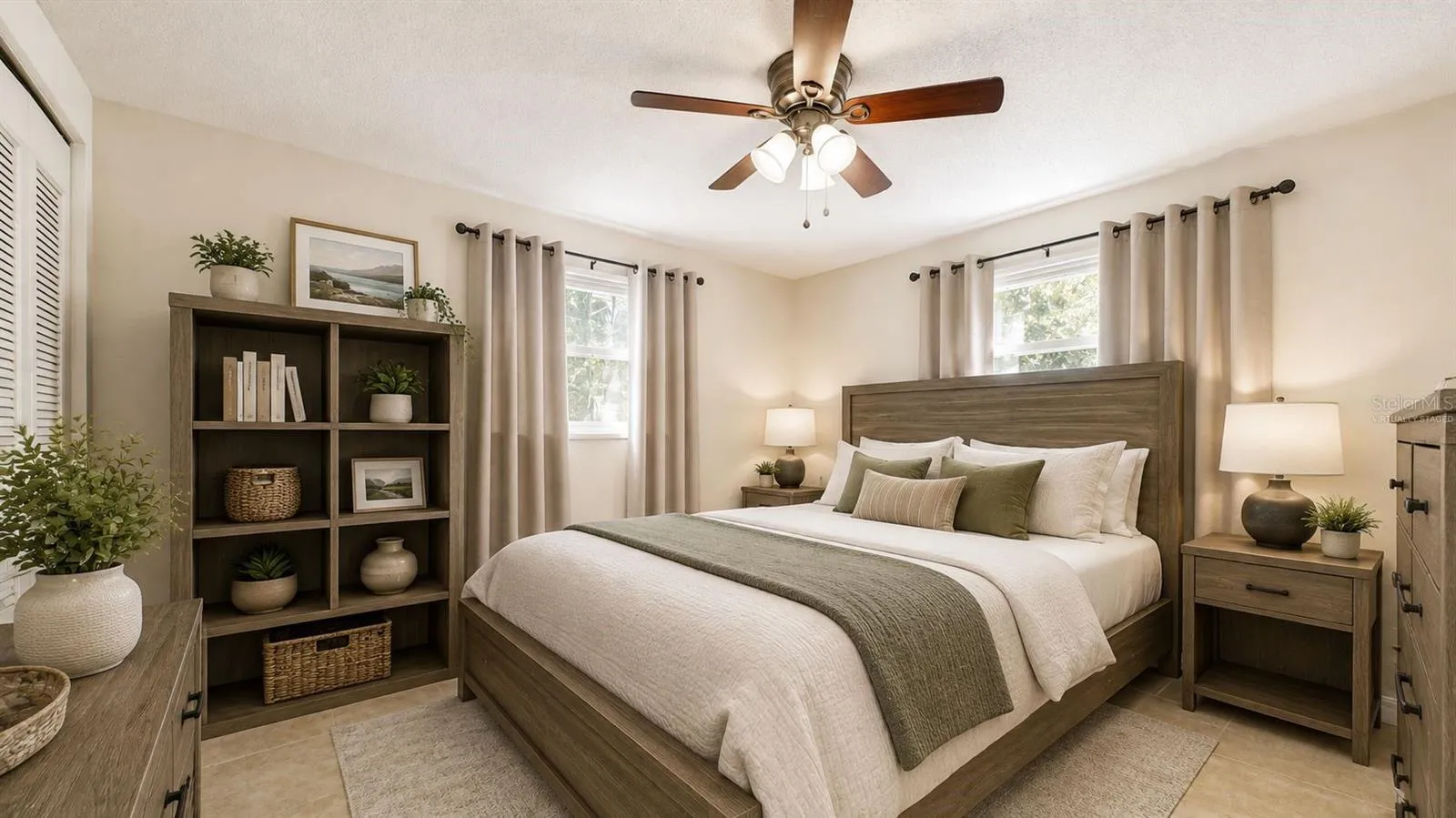 Virtually staged bedroom 2