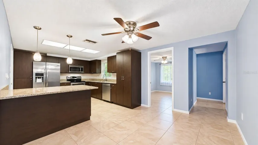 Dining room right off the kitchen