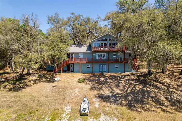 Lakeside view of the home