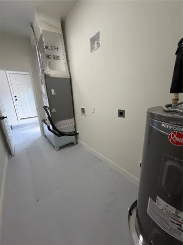 Laundry view from hot water heater