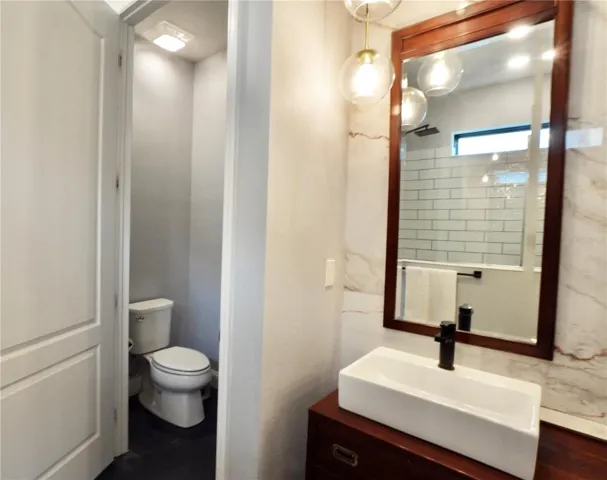 Private water closet.