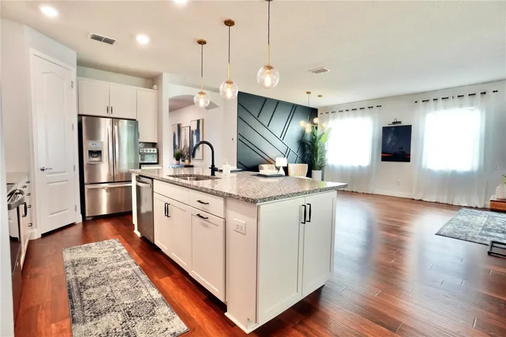 Stainless steel appliances.