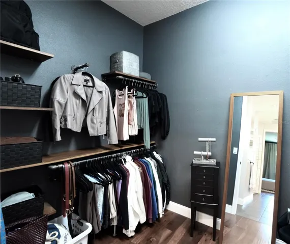 Spacious walk-in closet.