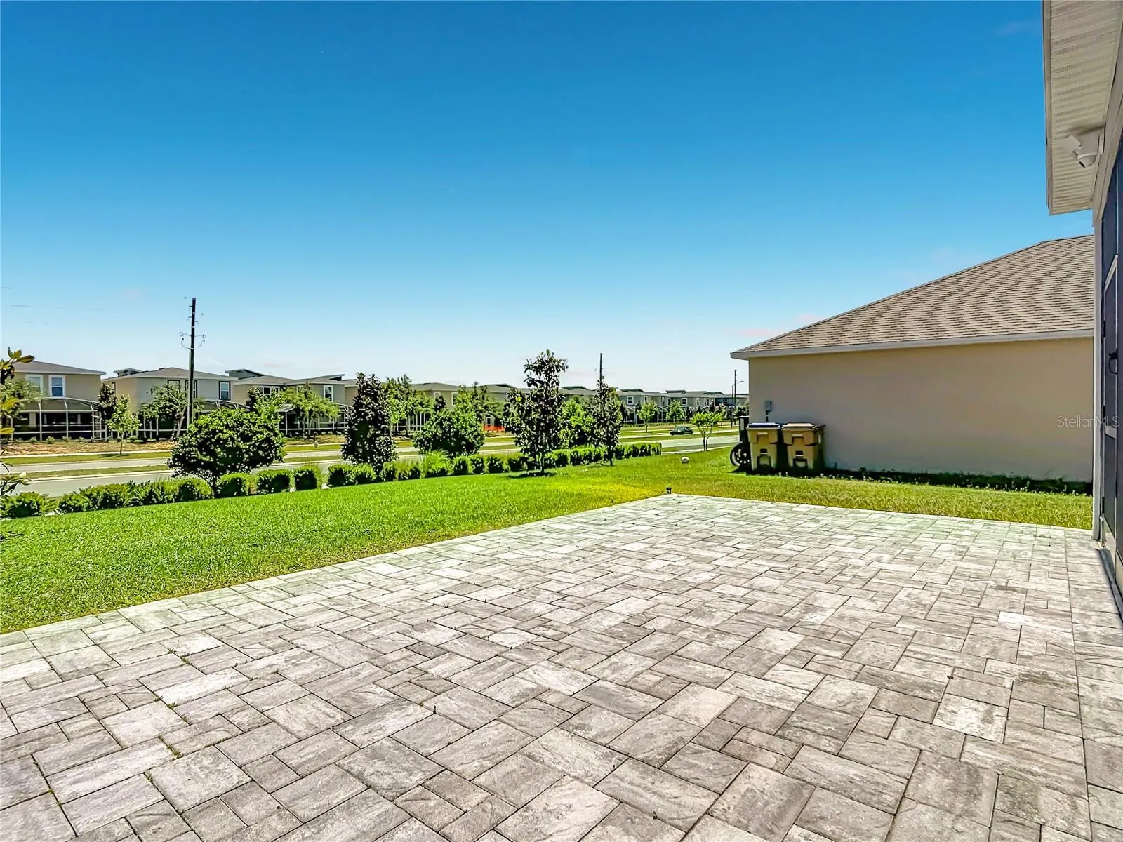 Paved patio
