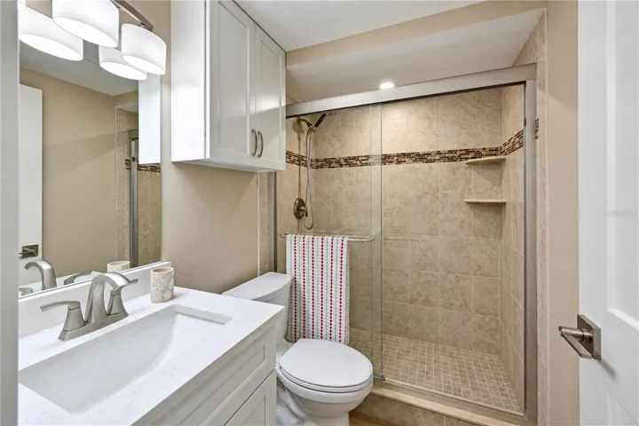 Secondary bathroom with walk in shower