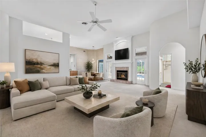 12 Foxfords Chase Living Room with Fireplace Virtually Staged