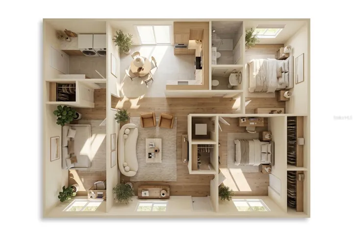 Disclaimer: This floor plan is not drawn to scale and is not intended to be a precise or realistic representation. It is provided solely to illustrate the general layout of the home and does not depict detailed measurements or specifications.