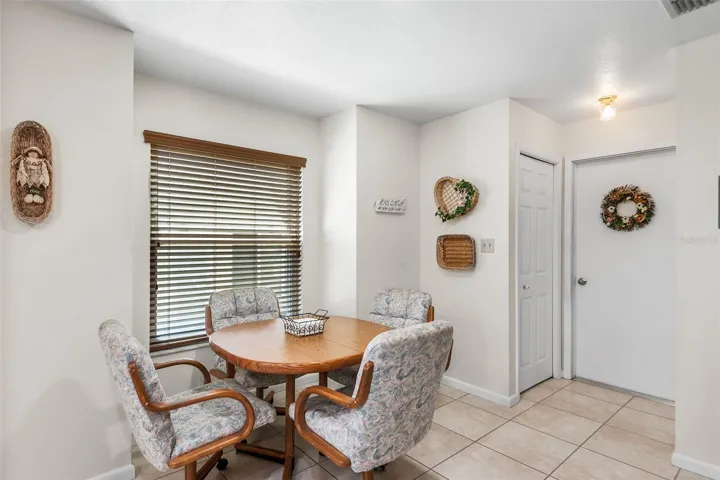 DINING AREA HAS TWO BUILT IN CLOSETS!