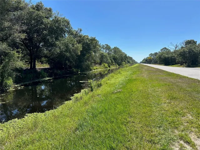 Canal along street at entrance
