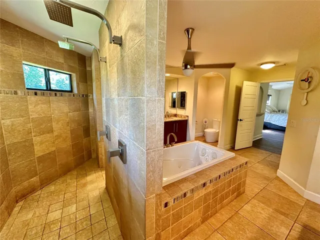 Primary Bath Shower with Dual Rain Shower heads