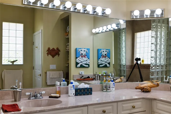Primary bath double vanity