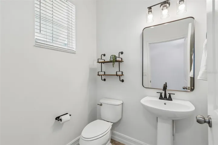 Half bathroom downstairs