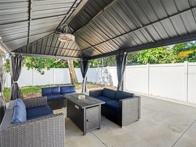 Covered Gazebo sitting area