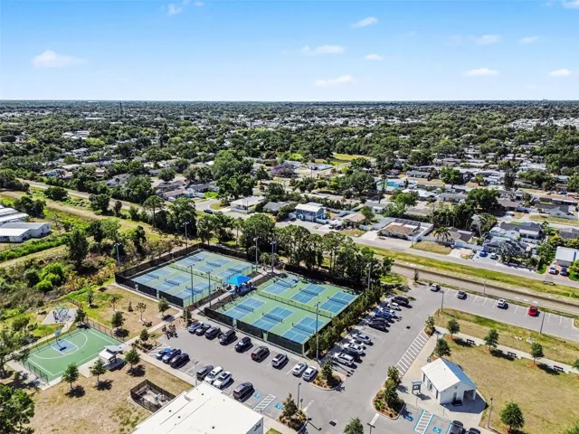 Pickle Ball courts at Pompano Park next to Legacy Trail