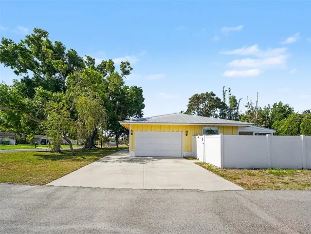 Garage side of house