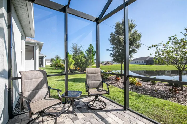 Back lanai for relaxing with morning coffee or evening glass of wine