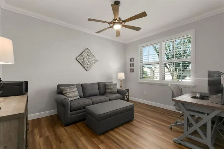 Office at front of home
