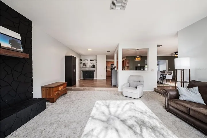 Formal Living Room with Wood-Burning Fireplace