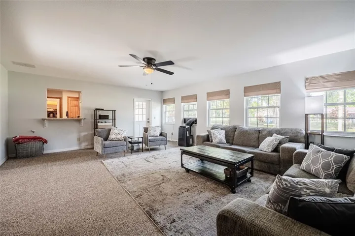 Family Room with Pass-Through From Kitchen
