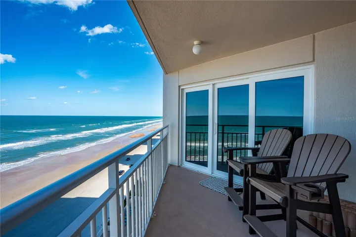 South end of Balcony with sliders from 1st guest bed