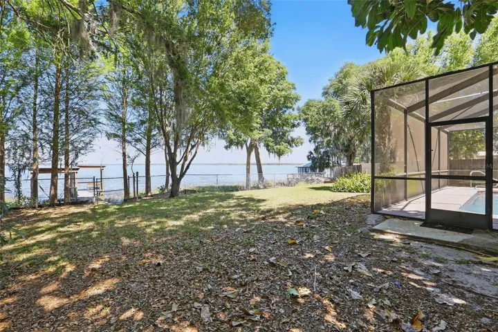 Backyard showing the dock