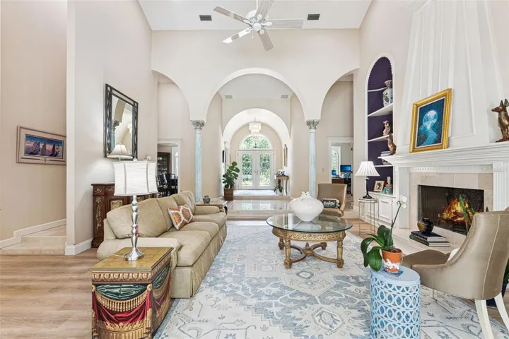 Living Room view to Double Door Entry