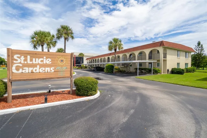 St. Lucie Gardens community entrance in Cape Canaveral, Florida