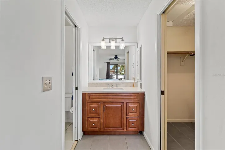 Primary bathroom and walk-in closet
