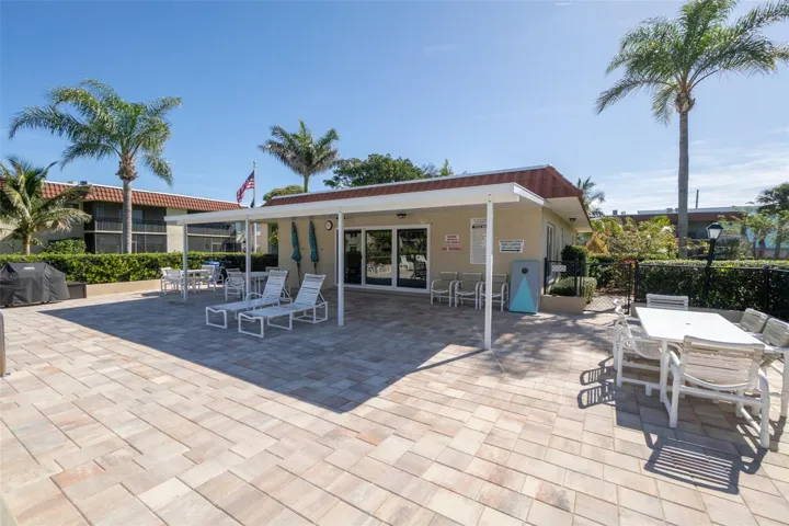 Pool deck and clubhouse