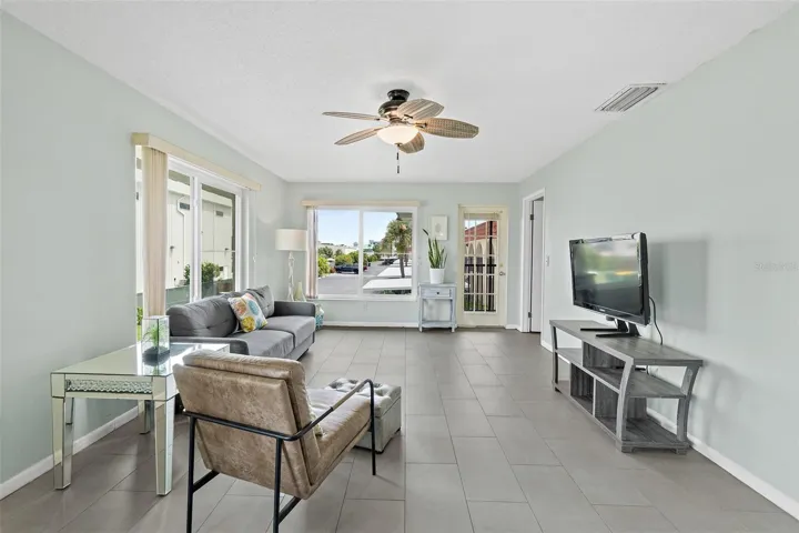 Living room, angled view